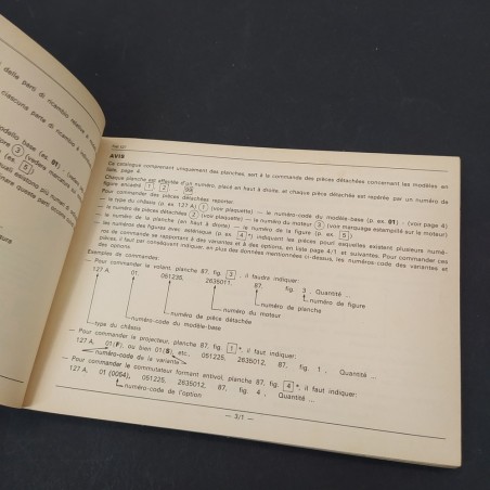Catalogo parti di ricambio Fiat 127 Special, plurilingue, 1975. Sbiaditura