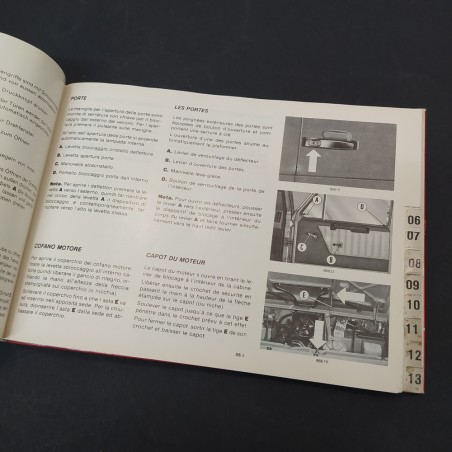 Libretto uso e manutenzione Alfa Romeo Gamma AR8, 1978. Ingrigimento