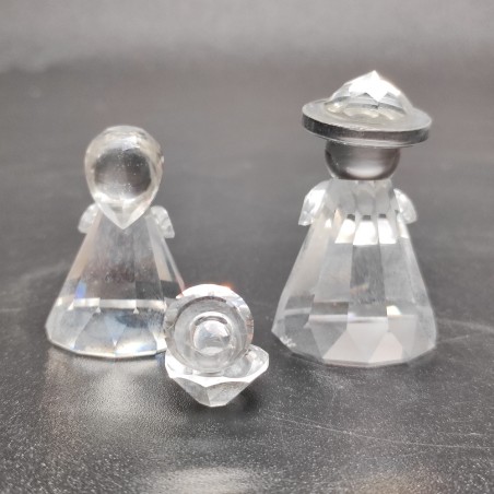 Presepe Swarovski Testa Madonna daneggiata riparata, gomma piuma secca