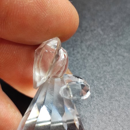 Presepe Swarovski Testa Madonna daneggiata riparata, gomma piuma secca