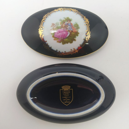 Set di 3 porcellane Limoges posacenere brocca e scatolina