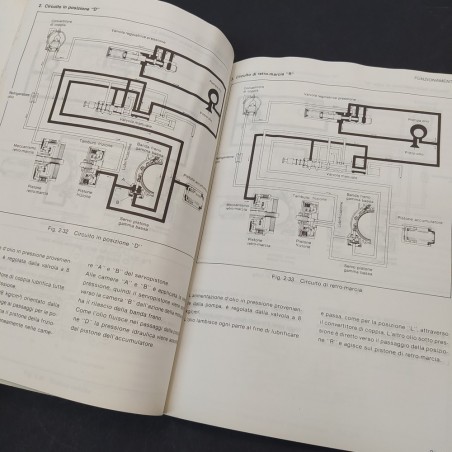 Manuale d'officina trasmissione auto Minimatic Innocenti, 1985. Aloni di umidità