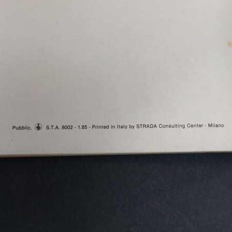 Manuale d'officina trasmissione auto Minimatic Innocenti, 1985. Aloni di umidità