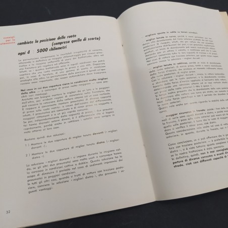 Norme di impiego e manutenzione degli pneumatici Pirelli, 1956. Buono