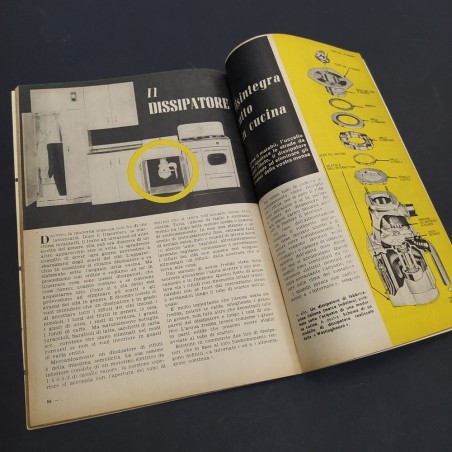 Rivista mensile La tecnica illustrata, giugno 1959. Ingiallimento della carta
