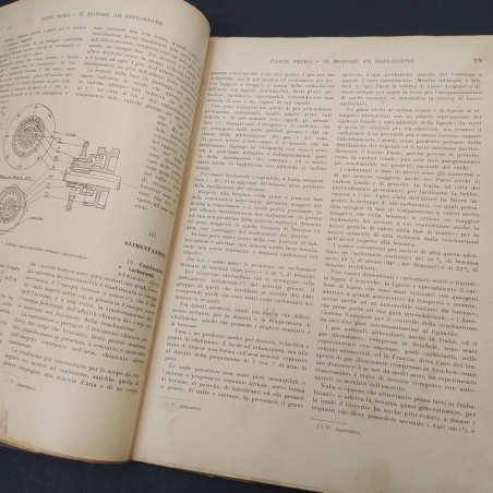 Libro Il motorista d'aviazione, 3° edizione 1934, Cei e Fiore. Macchie