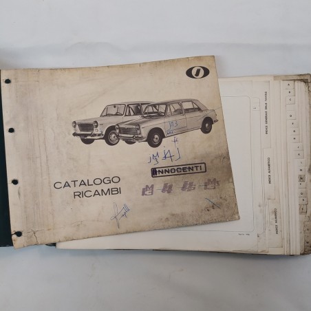Catalogo Ricambi autovetture Innocenti JM3, J4,J4S, JM3S, 1965. Segni a penna