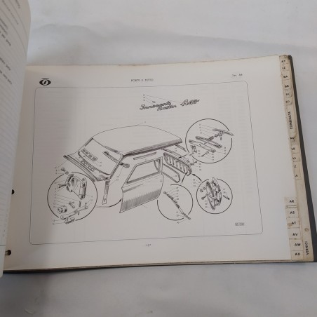 Catalogo Ricambi auto Austin A40 Innocenti, 1962. Macchie e umidità