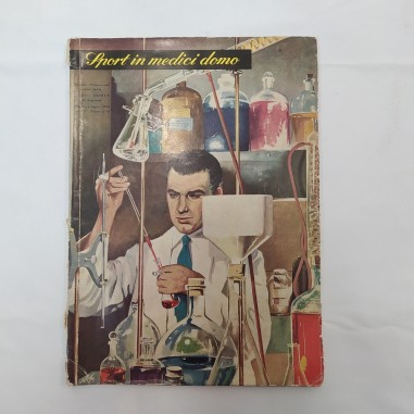 Rivista trimestrale Sport in medici domo n. 9/10, 1954 con spellature e pieghe