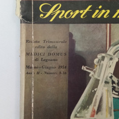 Rivista trimestrale Sport in medici domo n. 9/10, 1954 con spellature e pieghe 2
