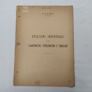 Raccolta Dotazioni individuali per camioncini, furgoncini e similari UAARE
