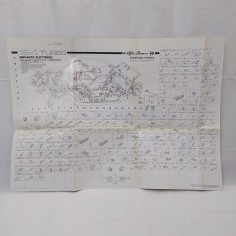 Schema Impianto elettrico delle vetture Alfa Romeo, 164 Turbo 50x70 cm. Buono
