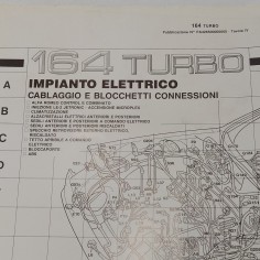 Schema Impianto elettrico delle vetture Alfa Romeo, 164 Turbo 50x70 cm. Buono 2