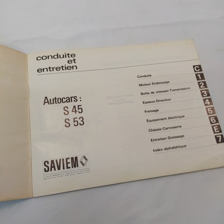 Libretto uso e manutenzione auto Saviem, Conduite et entretien N.E. 3030, 1973
