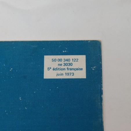 Libretto uso e manutenzione auto Saviem, Conduite et entretien N.E. 3030, 1973