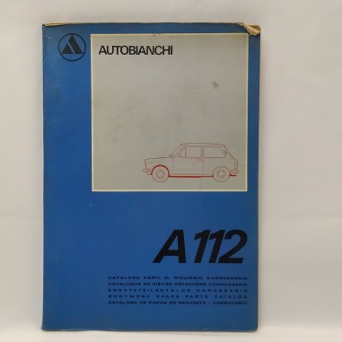 Catalogo parti di ricambio Autobianchi A112 in raccoglitore a ganci, 1972