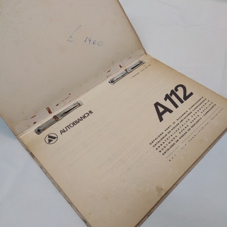 Catalogo parti di ricambio Autobianchi A112 in raccoglitore a ganci, 1972