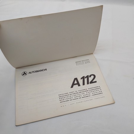 Catalogo parti di ricambio Autobianchi A112, 1969, copertina scurita