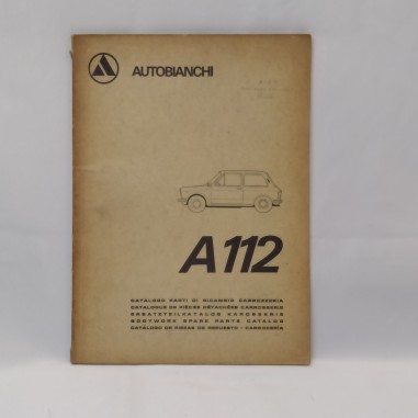 Catalogo parti di ricambio Autobianchi A112, 1969, timbro dell'assistenza