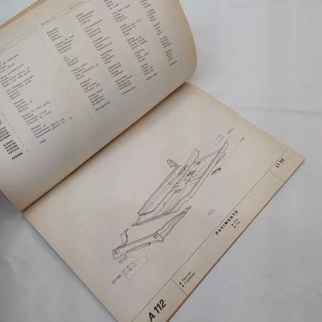 Catalogo parti di ricambio Autobianchi A112, 1969, timbro dell'assistenza