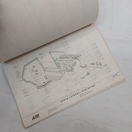 Catalogo parti di ricambio Autobianchi A111, 1973, pagine scurite