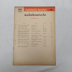 Autobianchi Notiziario tecnico n. 19, gennaio 1967 con fori. Macchie d'officina