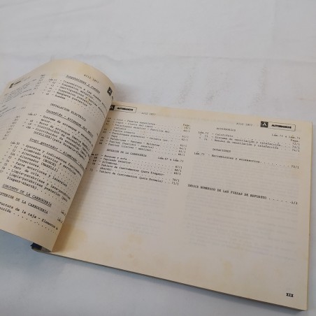 Catalogo parti di ricambio Lancia Autobianchi A112, 1977. Fioritura della carta