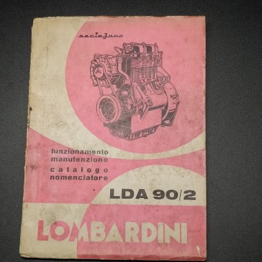 Libretto uso e manutenzione Lombardini LDA 90/, 1962. Ingiallimenti, sbucciature