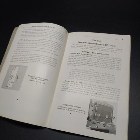 Manuale Installation and operation instructions caterpillar tractor n. 46, 1954