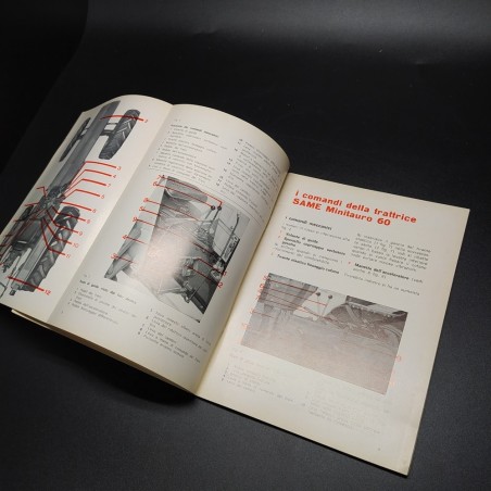 Istruzioni uso e manutenzione trattori Same Minitauro60, '76. Copertina sbiadita