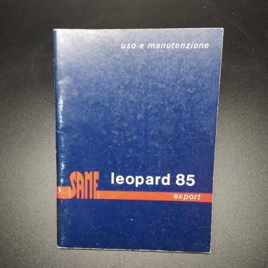 Libretto uso e manutenzione trattori Same Leopard 85, '79. Copertina sbiadita