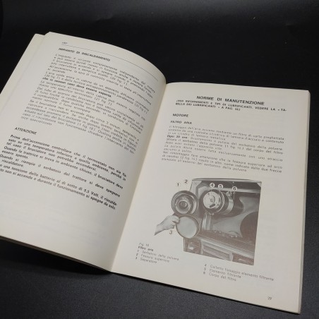 Libretto uso e manutenzione trattori Same Leopard 85, '79. Copertina sbiadita