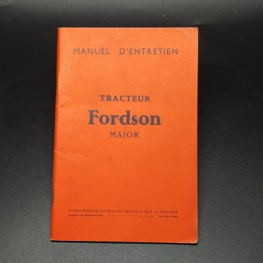 Manuale - Manuel d'entretien trattore Ford, 1934 in francese. Buone condizioni