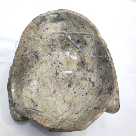 Riproduzione maschera messicana in marmo verde 22x28 cm