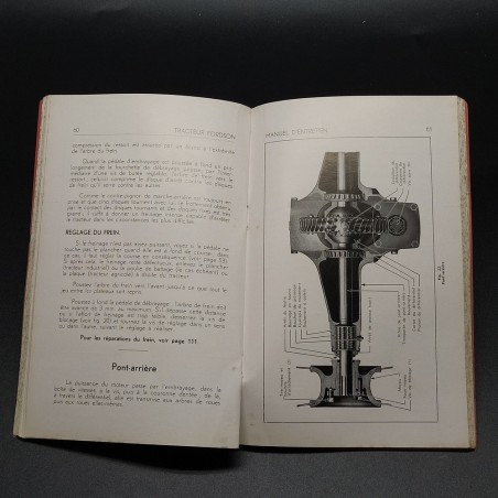 Manuale - Manuel d'entretien tracteur Fordson in francese. Sbiadito con timbro