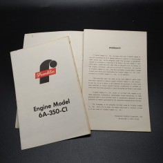 Manuale Operator's handbook velivoli Franklin engines, 1966. Non rilegato 2