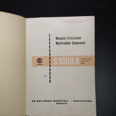 Manaule d'istruzioni vetture Volvo S1000A, 1964. Piccole sbucciature 2