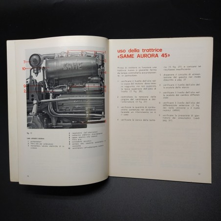 Istruzioni per l'uso e la manutenzione trattori Same Aurora 45, 1978. Buono