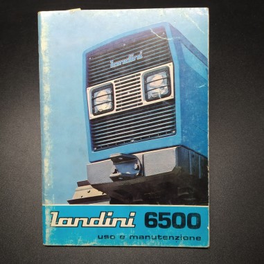 Libretto uso e manutenzione trattrici Landini 6500, 1973. Copertina sbiadita