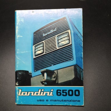 Trattrici Landini Libretto uso e manutenzione mod.6500. Copertina sbiadita