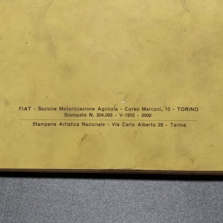 Uso e manutenzione con supplemento trattrici Fiat 25C-CS-CI, 1955. Mediocre