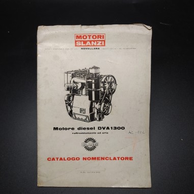 Manuale motori Slanzi - Catalogo nomeclatore motore diesel DVA 1300, 1965