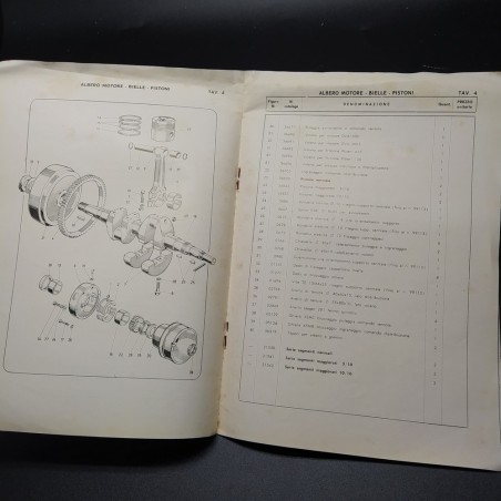 Manuale motori Slanzi - Catalogo nomeclatore motore diesel DVA 1300, 1965
