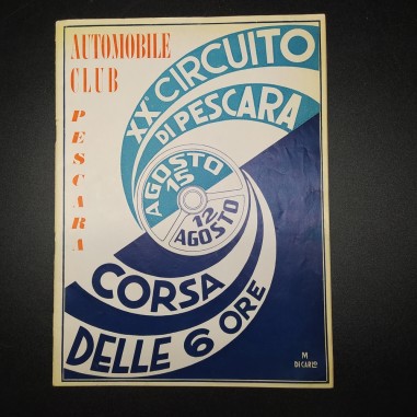 Rivista ACI per il XX Circuito di Pescara di agosto 1951. Buone condizioni