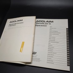 Manuale per riparazioni con allegato Manuale delle operazioni Acclaim, 1981 2
