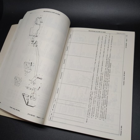 Catalogo ricambi auto Massey Ferguson Parts Book MF200B, 1975. Ingiallimento