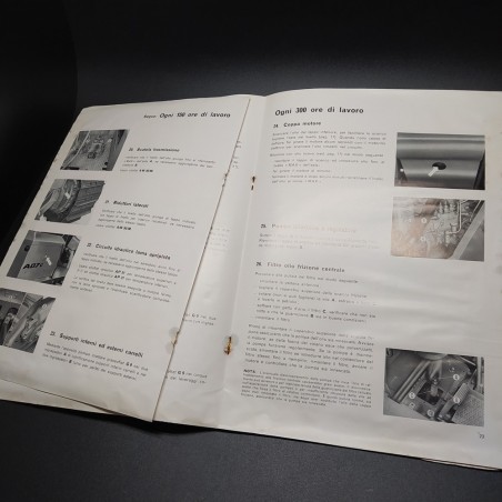 Manuale uso e manutenzione trattori Fiat ADBD7C, 1972. Graffi e polvere