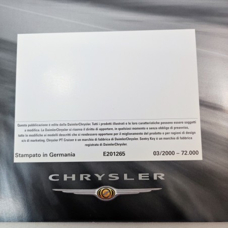 Brochure PT Cruiser Crysler 03/2000 buona