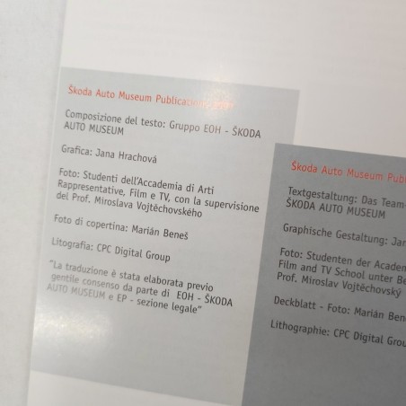 Brochure Skoda Automuseum Storia delal Skoda 1997 87 pagine Italiano