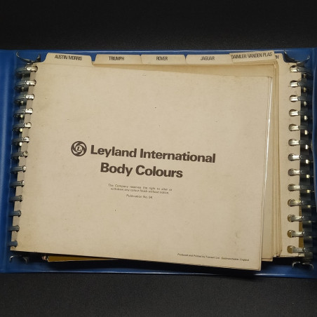 Catalogo carrozzeria Aston Morris Triumph Leyland International Trim Colours